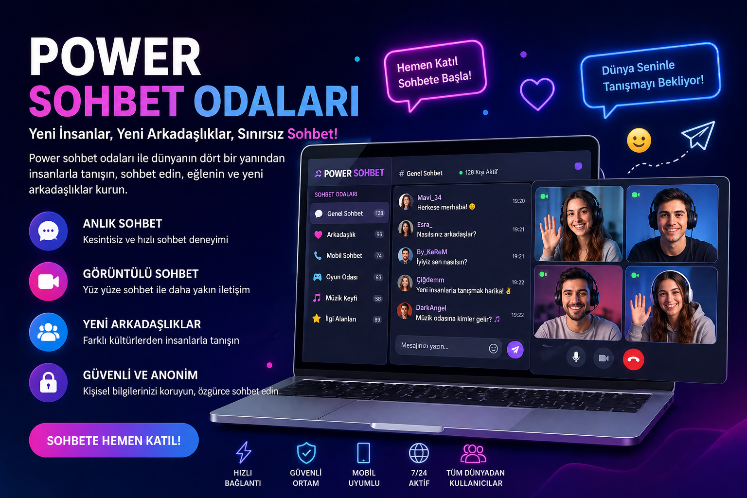Power Sohbet Odaları: Dijital Dünyada Yeni Nesil İletişimin Merkezi